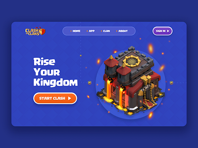 Clash of Clans Landing firstshot game website games website design
