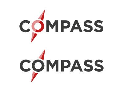 Compass Logo black logo red