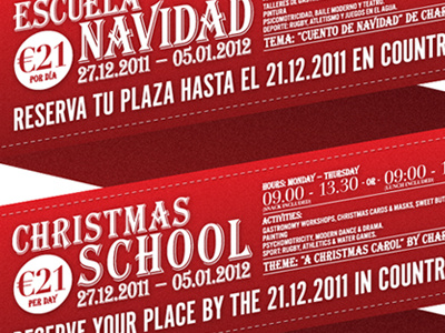 Escuela De Navidad christmas red type