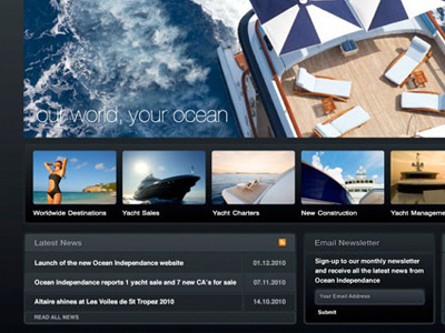 Ocean Independence blue boat dark ocean yacht