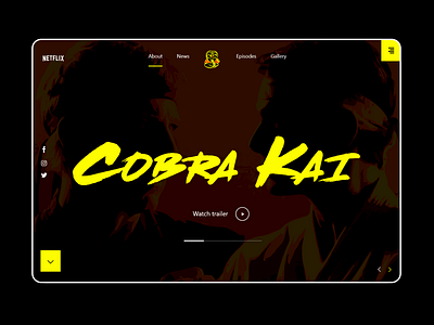 Website Concept Cobra Kai concept design design landing page landing page ui landingdesign ui ux web websiteconcept