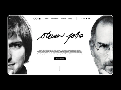 Steve Jobs • Website Concept • Biography