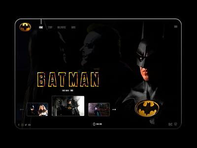 Batman 1989 • Website Concept • First Movie concept design design landing page landing page ui landingdesign ui ux web websiteconcept