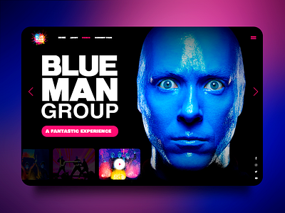 Website Concept Blue Man Group concept design design landing page landing page ui landingdesign ui ux web websiteconcept