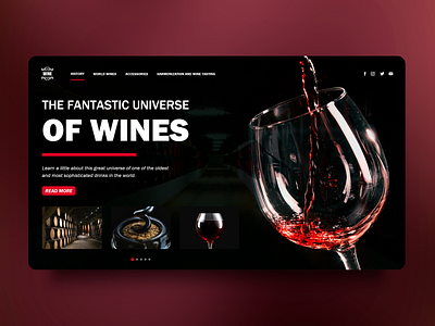 Website Concept Wine concept design design landing page landing page ui landingdesign ui ux web websiteconcept