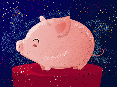 Pig Winner design illustration illustrator pig vector