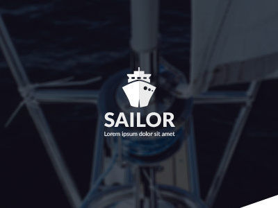 Sailor logo boat creative green logo sail sailboat sailor sea