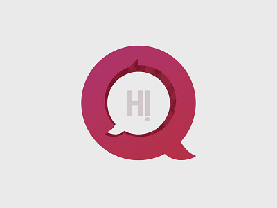 Hi Chat Logo Design app chat icon illustration ios iphone logo messaging vector