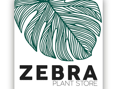 Zebra Plant Store Logo Design brand identity branding design logo logo design vector zebra
