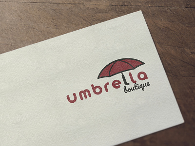 Umbrella Boutique Logo Design brand identity branding design logo logo design umbrella umbrella logo vector