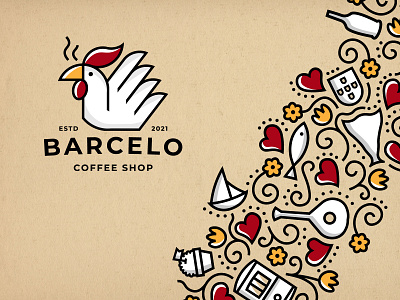 BARCELO -Logo/Brand adobe illustrator barcelo branding cafe coffee design design package galinha graphic design icons identidade illustration logo portugal vector