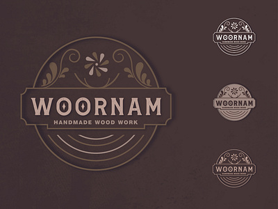 @rams_works (woornam Logo) adobe illustrator art branding logo vector wood logo