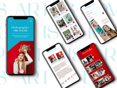 Mobile version of landing page for a photographer adaptive design adaptive version landing page mobile design mobile version photographer photographer site photographer website ui web design web site webdesign webflow website