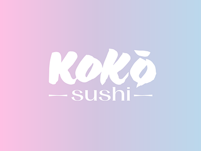 Koko Sushi design illustration lettering letters logo