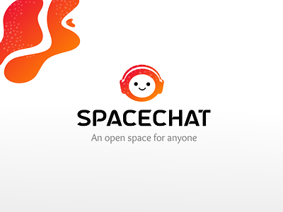 SpaceChat Logo Design - Light app logo astronaut chat gradient logo logo design messaging app mobile logo mobile messaging outer space sms app sms design space text app