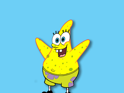 spongetrick animation art artwork collage collageart creative design flat illustration illustrator patrick photoshop spongebob vector