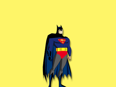 superbat animation art artwork batman collage collage art creative design hero illustration illustrator minimal photoshop superhero superman vector