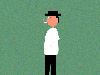 cigarette animation art artwork character character animation characterdesign cigar cigarette creative design illustration illustrator man minimal photoshop somke vector