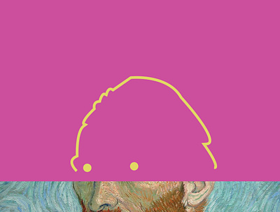Van Gogh face animation artwork creative design flat illustration illustrator minimal photoshop van gogh vector