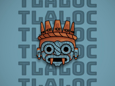 Tlaloc design illustration mexico tlaloc