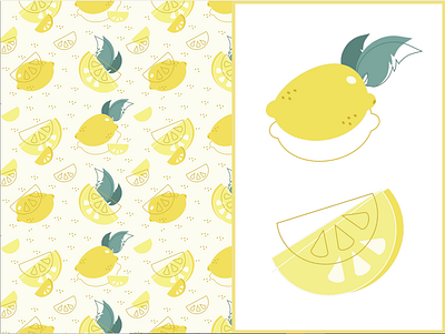 Lemon Vector Pattern branding design for sale illustration illustrator lemon lemonade lemons logo mock ups open for commissions open for work pattern pattern art pattern design vector