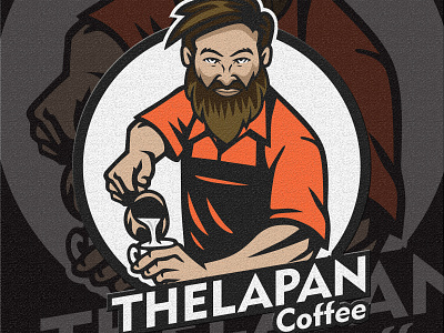 LOGO THELAPAN COFFEE branding coffee coffee bean coffeeshop gaming grapicdesign illustration logo logodesign mascot character mascot logo vector