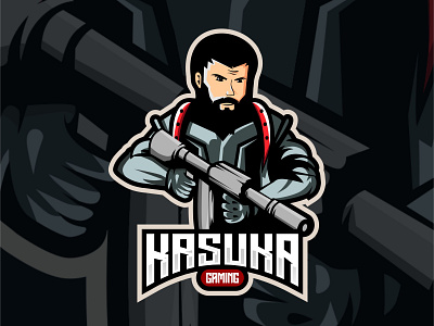 KASUKA GAMING LOGO branding gaming graphicdesign illustration logo logodesign mascot character mascot logo mascotlogo vector