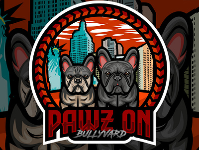 Logo PAWZ On BULLYVARD branding gaming graphicdesign illustration logo logodesign mascot mascot character mascot logo mascotlogo vector