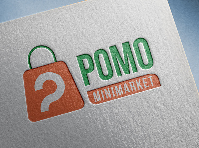 LOGO POMO MINIMARKET branding design graphicdesign grapicdesign illustration logo logodesign mascot logo typography vector