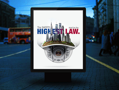 City Security mockup poster branding typography vector