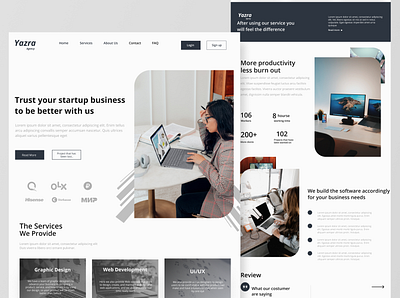 Startup Agency Landing Page landingpages startup ui uidesign user experience user interface ux uxdesign uxui web webdesign webdesigner weblandingpage website