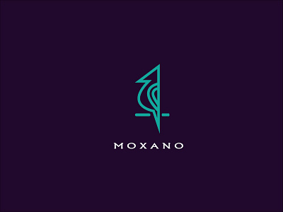 Moxano bird blue boldflower logo sky