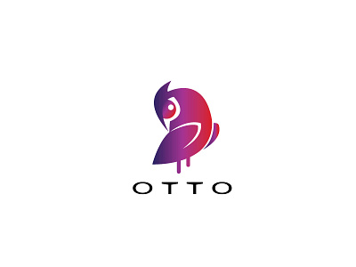 Otto bird boldflower logo night otto owl red