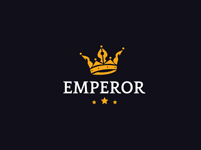 Emperor crown emperor king logo queen stars