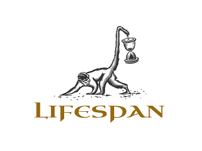 Lifespan animal boldflower clock lifespan logo monkey sandclock time