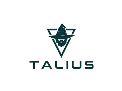 Talius head logo magician mistery old talius