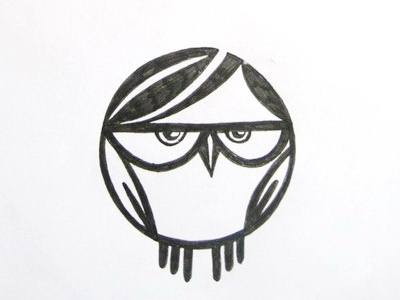 Works in progress! bird boldflower geek glasses logo owl smarty