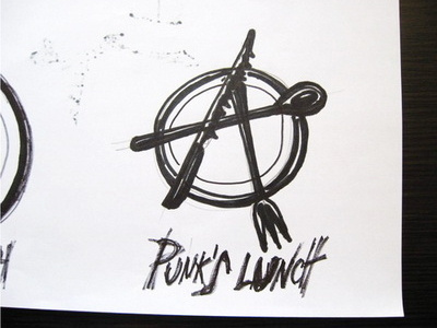 Works in progress! boldflower knife logo lunch plate punk