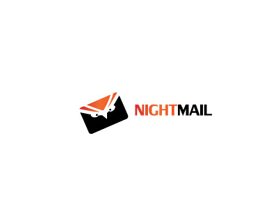 Nightmail bird boldflower logo mail nightmail owl