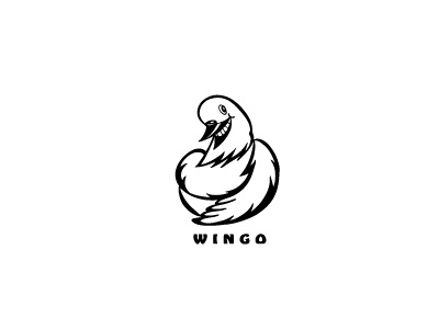 Wingo bird boldflower dove logo smile wing wingo