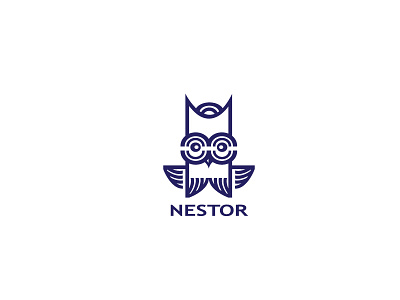 Nestor bird boldflower logo nestor owl