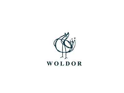 Woldor bird boldflower logo rooster woldor