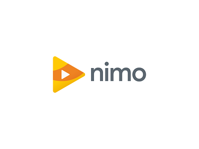 nimo brand branding clean concept design flat graphic identity illustration illustrator logo logo design logotype minimal music nimo orange simple vector yellow