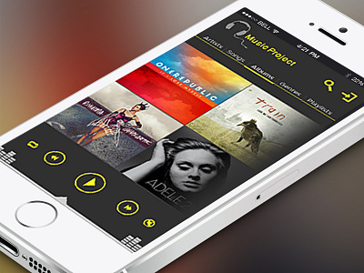 Music Player App app flat graphics icons mobile mobile app music music player ui ux web website