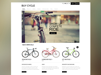 E-Commerce Web bycicle clean design ecommerce ecommerce website minimal mobile sport website ui ux web website