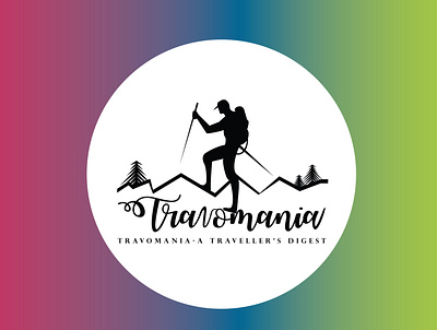 Travomania Logo brand illustrator logo travel traveller trek vector