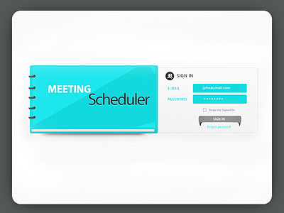 Meeting Scheduler app concept design ipad app log in login login design login form login page meeting app meeting room schedule scheduler schedules tabapp ui vector art