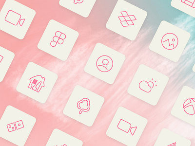 iOS 14 icon set - Pink