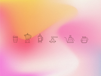 Coffee Icons app branding coffee creative icon iconography icons illustration vector