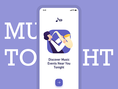 Mobile App: Music Tonight app creativity daily design event event app illustration illustrator minimal music music app music event product design splash tekono ui uidesign ux uxdesign welcome